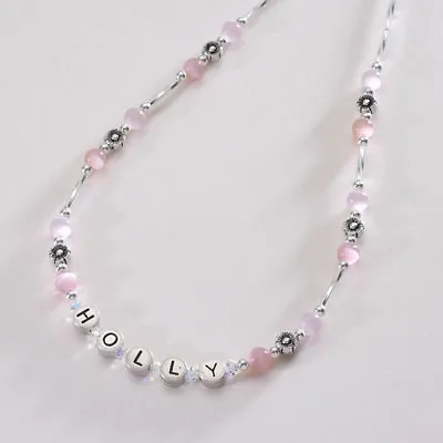 £9.99 • Buy Girls Name Necklace, Personalised Jewellery With Any Name,  Childrens Jewellery