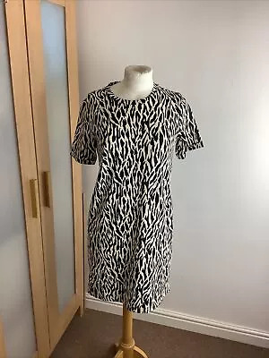 Zebra Print T Shirt Dress UK Size 6 By F&F BNWT • £6