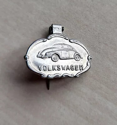 Vintage VOLKSWAGEN Beetle Pin Badge VW 1960s (made From A Clip Badge) • $4.99