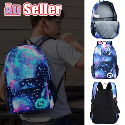 Children Kids Unisex Luminous Bag Backpack Canvas Collection Galaxy School • $25.29