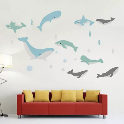  Under The Sea Fish Underwater Ocean Kids Room Decor Wall Decals • £11.68