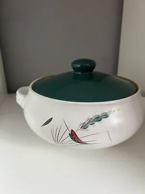 Denby Greenwheat Small Lidded Casserole Or Serving Dish Tureen 2pt Oven Proof • £5