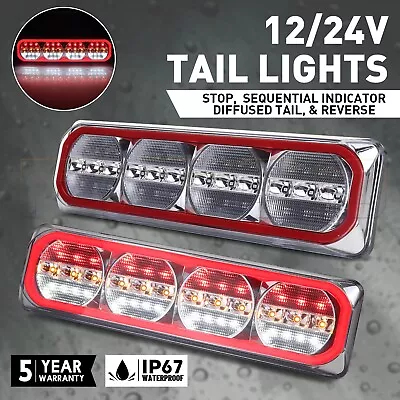 MAXILAMP 4 LED Combination Tail Lights Stop/Tail/ Indicator/Reverse Truck Ute • $159