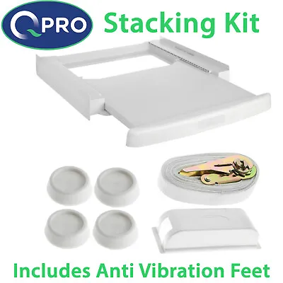 Qpro Washing Machine & Tumble Dryer Universal Stacking Shelf Kit 60x60cm + Feet • £39.99