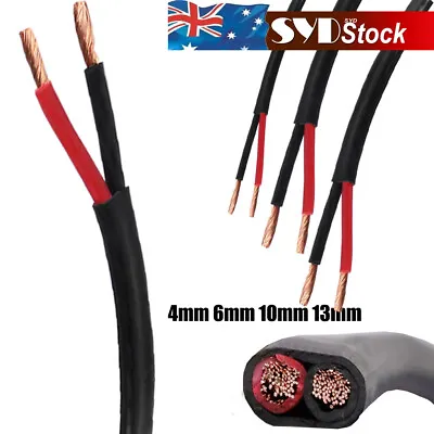 $34.37 • Buy 4mm 6mm 10mm 13mm Twin Core Wire Boat Vehicle Battery Electrical 2 Sheath Cable