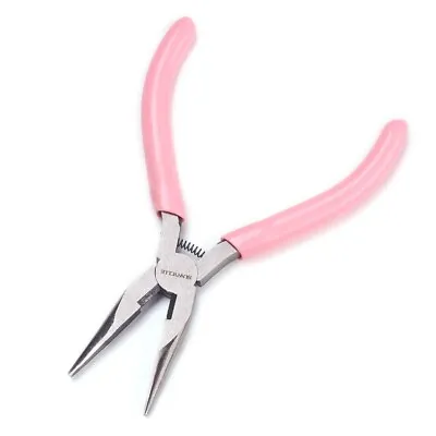 Chain Nosed Pliers - Carbon Steel - Pink - Cutting Edge - 12cm X 8.6cm - P00790 • £5.09