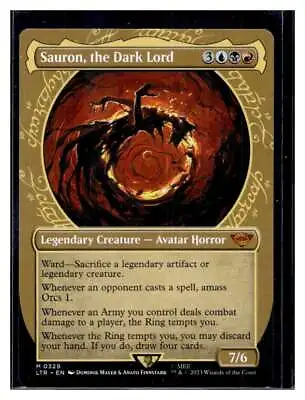 MTG Magic Lord Of The Rings #329 Sauron The Dark Lord Mythic Rare Showcase Qty • $3.99