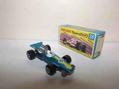 Matchbox S/f No. 34-a Formula 1 Racer Rare Blue Body Mib • $43