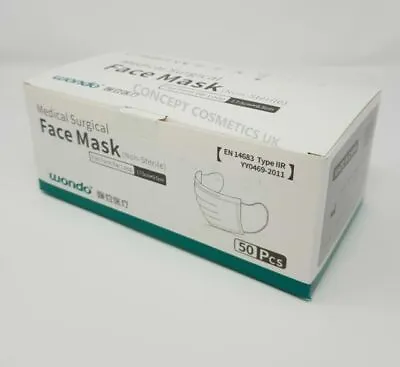 £15.20 • Buy Wondo Medical Surgical Face Masks - Pack Of 50