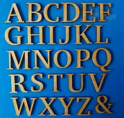 Wooden Letters Numbers Sizes 3cm - 10cm  Small MDF Mini Laser Cut Alphabet  • £1.25