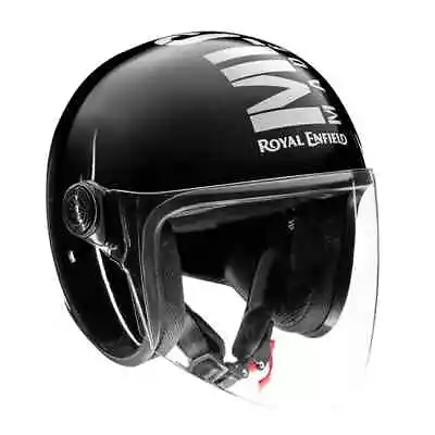 Royal Enfield MLG Copter Face Long Visior Helmet- Gloss Black • £78.75