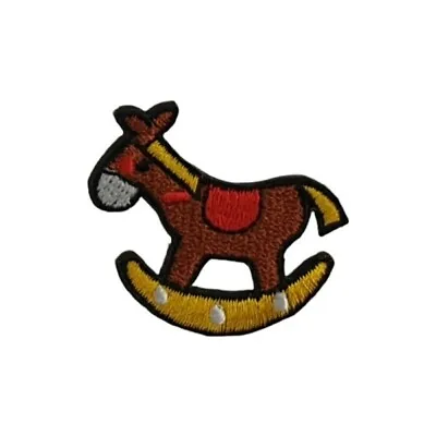 Brown Rocking Horse Iron On Patch Kids Applique Embroidered 4×3×0.1 Cm (0.5 G) • $5.50