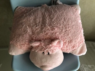 $9 • Buy Authentic My Pillow Pets  PIG Large 18  Pink Plush Stuffed  Thick 2009