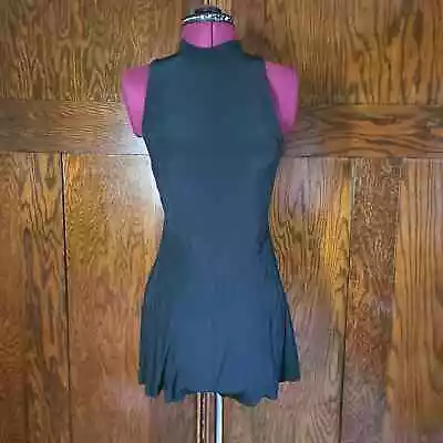 Motel Rocks Black Romper Size Small 100% Viscose Collared Key Hole Back • $24.99