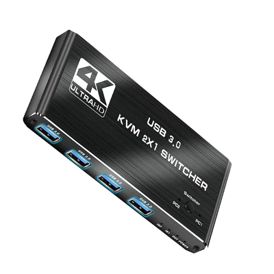 4K 60Hz HDMI KVM Switch Dual Monitor 2 In 1 Out  USB 3.0 KVM Switcher For MAC • $43.55
