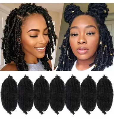 Marley Hair 10 Inch 7 Packs Pre Separated Springy Afro Twist 7 Pack 1b# • $14.99