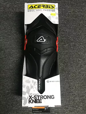 ACERBIS X-STRONG Adult Knee Brace Guard Motocross Motorbike Black • $115.78