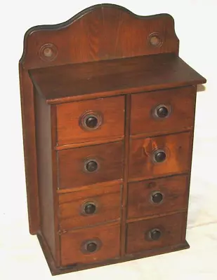 Antique Primitive Wood Spice Apothecary Cabinet Original Condition. • $89.99