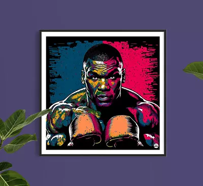 Iron Mike Tyson Print - Boxing Pop Wall Art Artwork Poster Gift Decor Canvas • £29