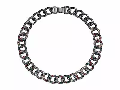 J. Crew Pave Chain Necklace Multi Color -NWT • $59