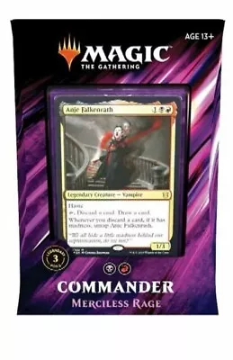 MERCILESS RAGE Commander 2019 Complete Deck Magic The Gathering • $69.99