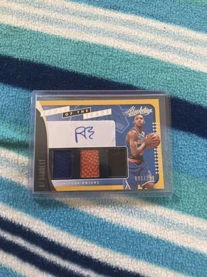 $150 • Buy 19/20 RJ Barrett Absolute Memorabilia Tools Of The Trade Rookie Patch Auto 1/199