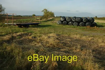 £2 • Buy Photo 6x4 Trailer And Silage Bales A Trailer And Silage Bales Beside The  C2009
