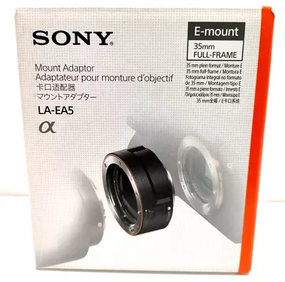 SONY LA-EA5 35mm Full-Frame A-Mount Lens Adapter For E-Mount Camera Accessory • $193.33