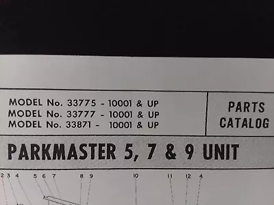 TORO 5 7 9-Unit PARKMASTER GENERAL Riding Lawn Tractor Implement Parts Manual • $74.71