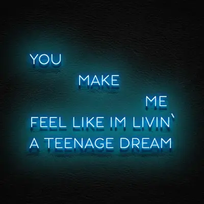 Custom LED Neon Sign Light Bespoke Lighting Katy Perry Lyrics • £1