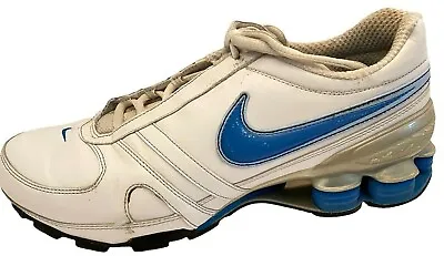 Nike ID SHOX White  Blue Women's Size 8.5 2007 317196-141 Running Shoes • $8.96