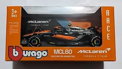 Bburago F1 Lando Norris Mclaren Team MCL60 2023 Diecast Model Car 1:43 • £23.49