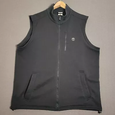 Timberland Fleece Vest Men’s XXL Black Zip Up Outdoor Hiking Sweater Vest *READ* • $10
