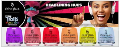 China Glaze Trolls World Tour HEADLINING HUES Mini Nail Polish * Rainbow Color * • $4.99