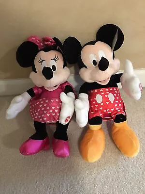 Mickey Mouse & Minnie Kcare Disney Musical Dancing Love Pals Plushes New W/Tags • £38.57