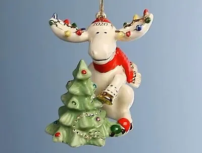 $89.91 • Buy LENOX 2020 MARCEL DECORATES The TREE Annual MOOSE Ornament NEW IN BOX!
