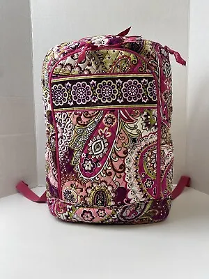 Vera Bradley Very Berry Paisley Backpack Campus Laptop Bag Large • $40