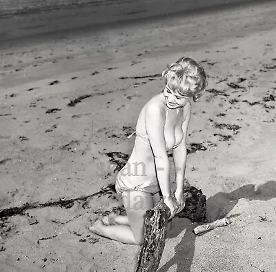 1960s Negative-sexy Blonde Pinup Girl Gloria Dawn In Bikini-cheesecake T447693 • $15.99