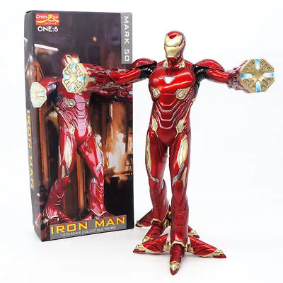 Crazy Toys Marvel Avengers Hero Iron Man MK50 12  Statue Model PVC Figure Gift • £62.99