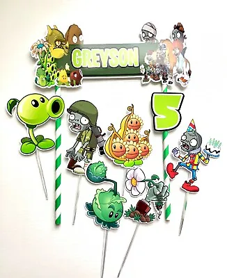 Personalized Plants Vs Zombies Cake Topper • $22