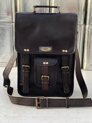 GVB Best Seller Genuine Leather Messenger Laptop Satchel Handmade Vintage Bag • $79.48