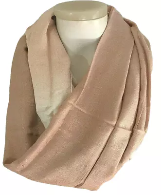 Fall Infinity Loop Scarf Sand Beige Ombre Long 20 X 70 Viscos Lightweight • $9.99