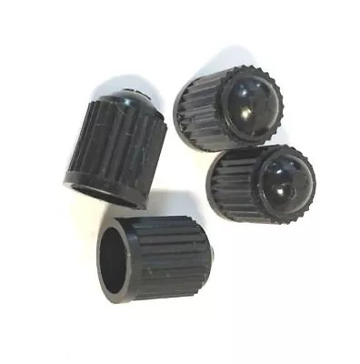 4 X Car/bike Tire Valve Stem Air Caps Plastic Covers Set Motorcycle Wheel Black • $7.95