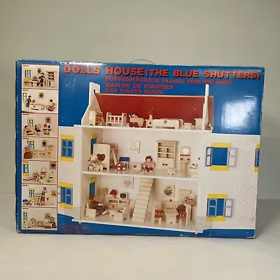 Le Toy Van Dolls House Red & White The Blue Shutters Wooden 3+ Childrens Toy • £174.99