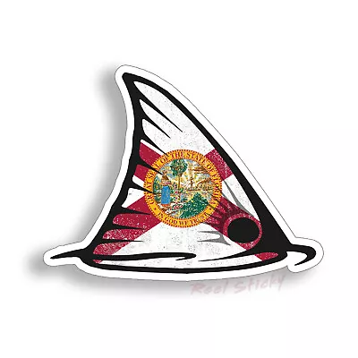 4  Florida Redfish Fin Sticker FL Red Fish Fishing Cup Laptop Car Vehicle Decal • $2.95