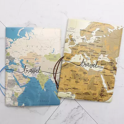 $5.72 • Buy Trendy Passport Holder Travel Accessories For Men & Women Wallet PU Leather 6N