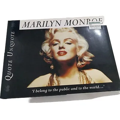  MARILYN MONROE Quote Unquote Book 1994 Vintage Hollywood Movie Celebrity Art • $24