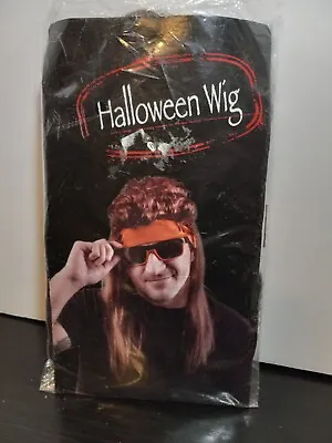 $13.45 • Buy Halloween Wig Mullet Hillbilly Redneck Joe Dirt Sweatband Costume Adult Male Man