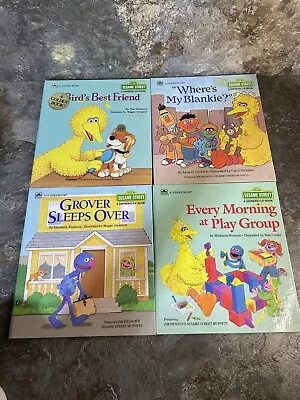 Vintage A Golden Book Sesame Street A Growing Up Book Lot Of 4 • $11.69