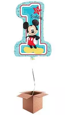 Mickey Mouse 1st Birthday Helium Foil Giant Balloon - Inflated Balloon In A Box • £14.99